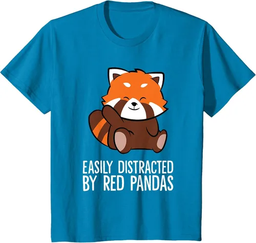 Vista 25 de Red Panda Love Easily Distracted By Red Pandas T-Shirt Asphalt Grey