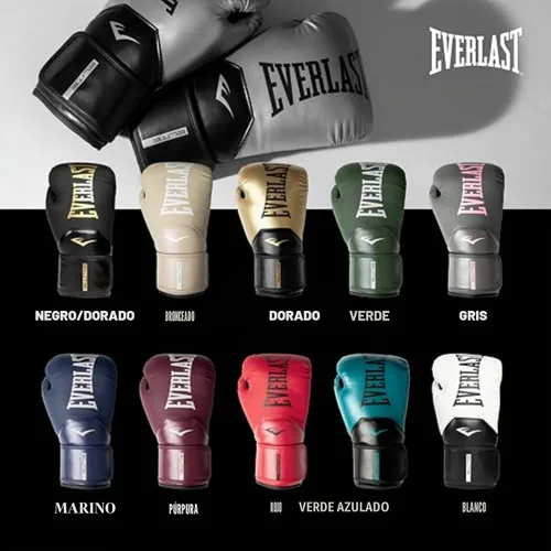 Vista 5 de Everlast Elite 2 Boxing Gloves Women, Men, Heavy Bag Black/Gold 16oz