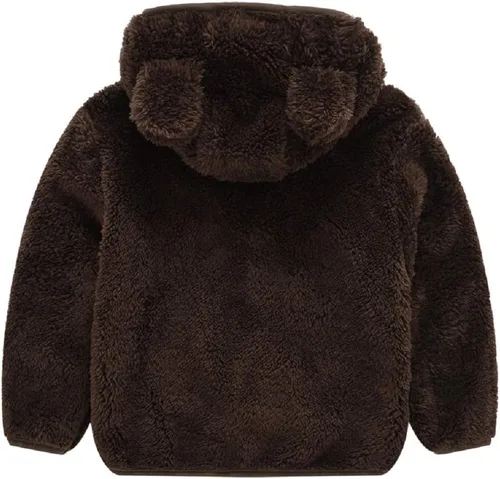 Vista 2 de Chaqueta con capucha de forro polar con cremallera para niños y niñas