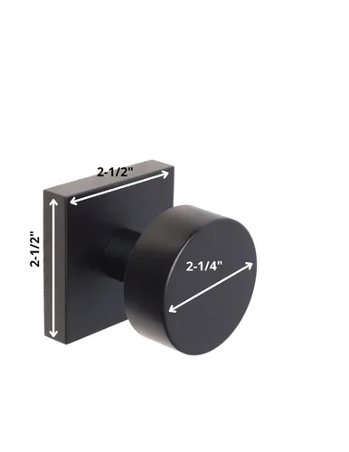 Vista 4 de Weslock 007004242FR20 - Cerradura de paso de perilla de mesa con pestillo ajustable y borde completo acabado negro mate