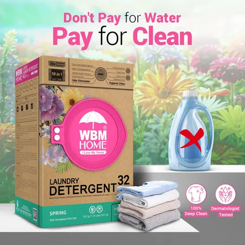 Vista 7 de WBM Cápsulas de detergente para ropa para el hogar, aroma de fragancia primaveral, 32 unidades, cápsulas de lavandería concentradas HE con 10 veces