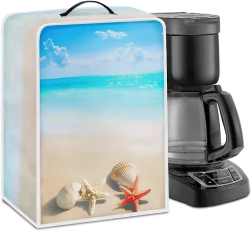 Vista 50 de Cubiertas para máquina de café con mango superior, resistentes a las manchas, para mezclador, compatible con la mayoría de cafeteras