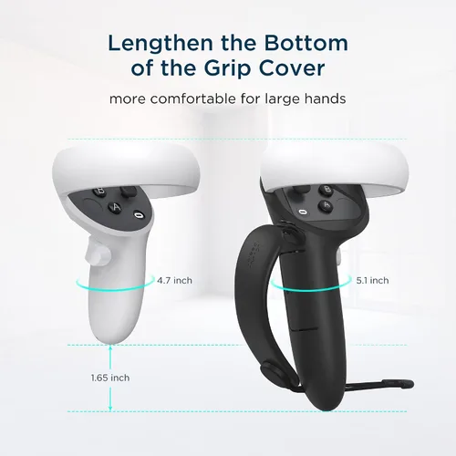 Vista 7 de KIWI design Correa de audio cómoda para la oreja y agarres de control compatibles con los accesorios Quest 2