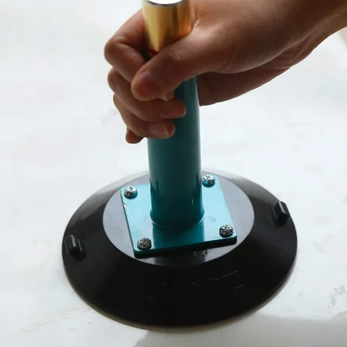Vista 4 de Un par de ventosas verticales de 6 pulgadas con mango de metal, tazas verticales de mano resistentes para superficies planas a curvas, bomba