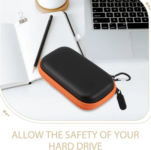 Vista 9 de SEWACC Estuche portátil para disco duro con protección de carcasa rígida, carcasa compacta para SSD pequeña para viajes, bolsa de almacenamiento a