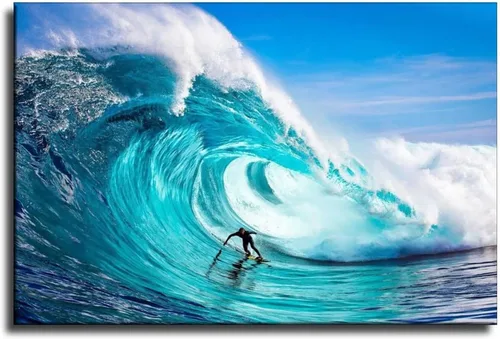 Vista 8 de XLPOP Cuadro colgante de The Sport of Surfing, pósteres de impresión en lienzo HD, decoración moderna del hogar, arte de pared, lienzo enmarcado, 08