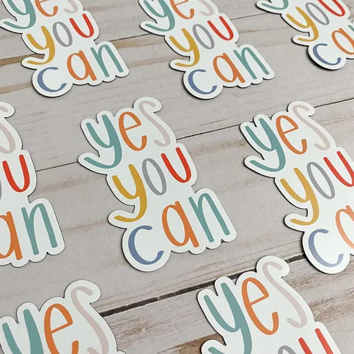 Vista 7 de Swaygirls Imán de casillero Lindos imanes de nevera Imán para refrigerador Yes You Can Citas inspiradoras