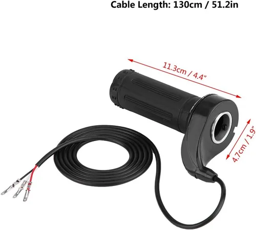 Vista 3 de Empuñadura del acelerador de motocicleta, acelerador de motocicleta universal con 3 cables