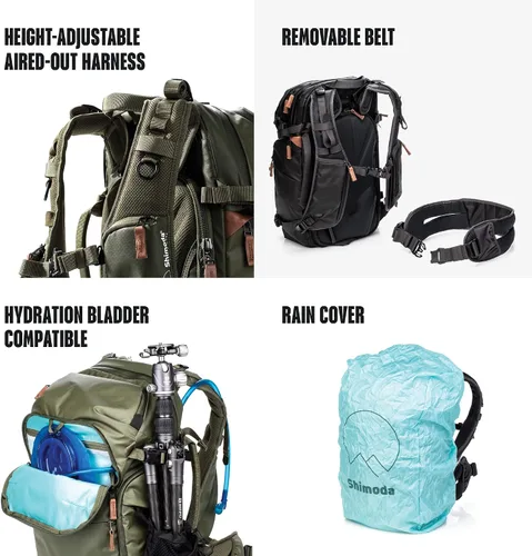 Vista 5 de Shimoda Explore V2 - Kit de iniciación de mochila de aventura de 25 litros con unidad de núcleo pequeña sin espejo, verde militar