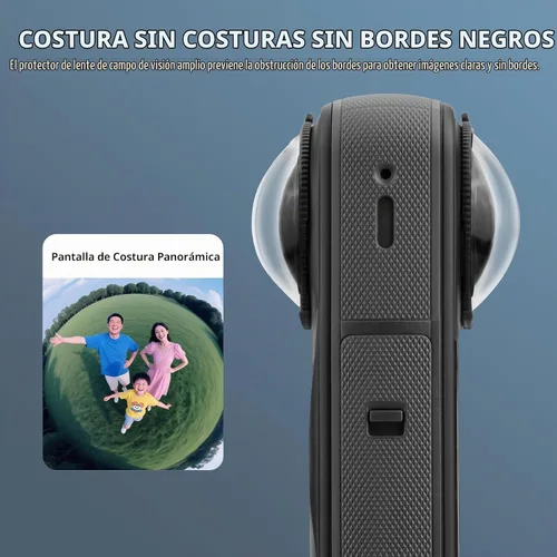 Vista 4 de Protector de lente X5 Premium para Insta360 X5, cubierta protectora de lente de vidrio templado de alta transparencia para cámara protectora Insta