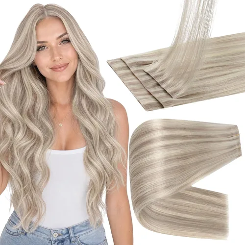 Vista 12 de Full Shine - Extensiones de cabello sin costuras con clip, color marrón oscuro