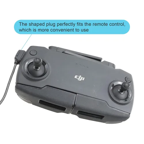 Vista 5 de Cable de control remoto Micro-AB a iOS de 8.15 pulgadas para DJI Mavic Mini/SE/Air/Pro Platinum, Mavic 2 Pro Zoom, cable de datos de teléfono RC