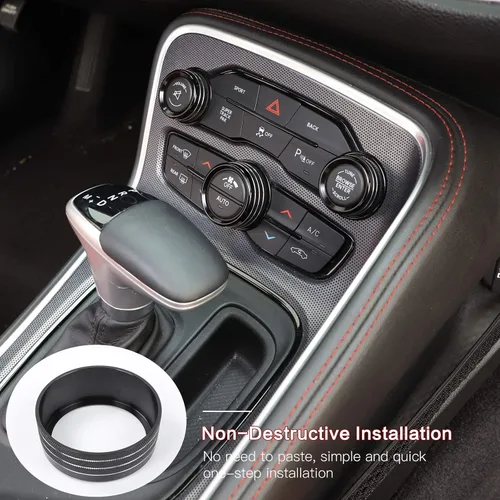 Vista 5 de Voodonala Interruptor de Aire Acondicionado Botón CD Perilla para Dodge Challenger Charger Chrysler 300 300s 2015-2019, para RAM 2013-2024