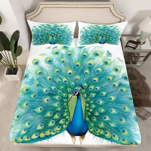 Vista 9 de Erosebridal Sábana bajera ajustable de mariposa azul, tamaño individual, sábanas estéticas de mariposas voladoras para niños, juegos de ropa de cama