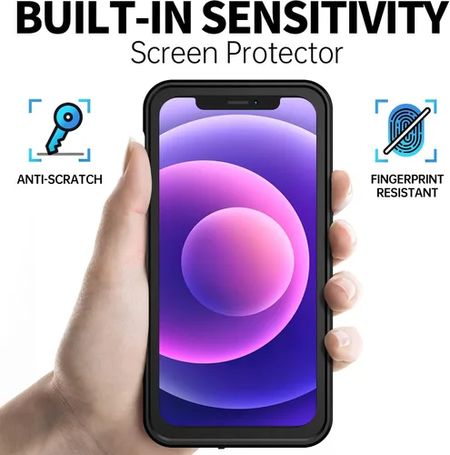 Vista 2 de BEASTEK NRE Series - Funda impermeable para Apple iPhone 12, a prueba de golpes, con certificación IP68, con protector de pantalla integrado, funda