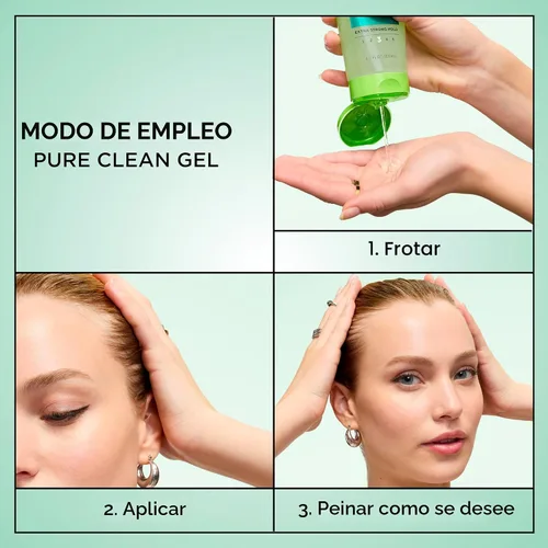 Vista 5 de Gel de peinado Garnier Fructis Style Pure Clean 6.8 fl oz, 1 unidad, (el empaque puede variar)