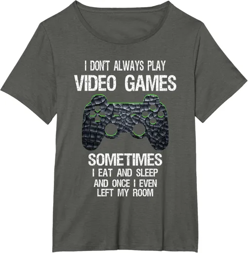 Vista 71 de Funny Gamer Video Games - Camiseta para niños y adolescentes, ajuste clásico, color negro, mezcla de algodón, Negro