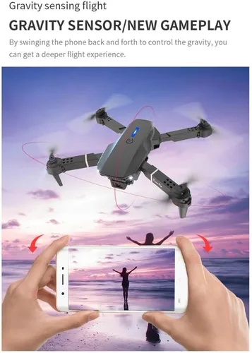 Vista 5 de E88 pantalla drone doble cámara plegable fotografía aérea control remoto avión piloto avión quadcopter drone Mini Folding USB Charging Dual Camera