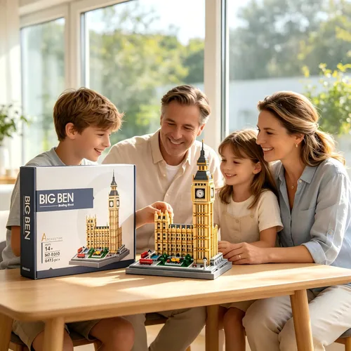 Vista 7 de Big Ben - Juego de microbloques de torre de reloj para adultos, 4112 piezas