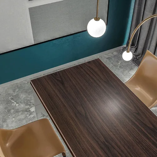 Vista 5 de Papel de contacto de grano de madera marrón oscuro, papel tapiz grueso de madera de nogal, papel de pared con aspecto de madera de nogal negro