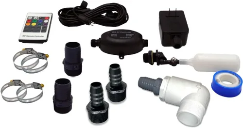 Vista 7 de Kit de derrame acrílico iluminado de 12 pulgadas que cambia de color con lavabo de 12 galones derrame LED que cambia de color, lavabo de 12