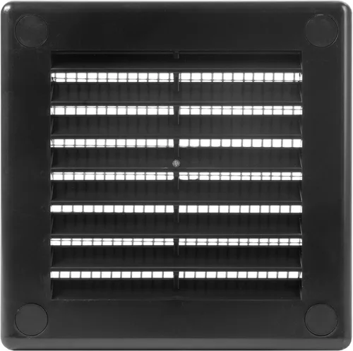 Vista 12 de Medida de apertura de 3'' x 3'' pulgadas / Rejilla externa de ventilación cuadrada blanca con malla protectora - Registro de plástico ligero Blanco