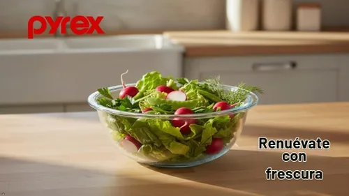 Vista 2 de Pyrex 323 Cuenco de vidrio transparente de 1.5 cuartos de galón, fabricado en Estados Unidos
