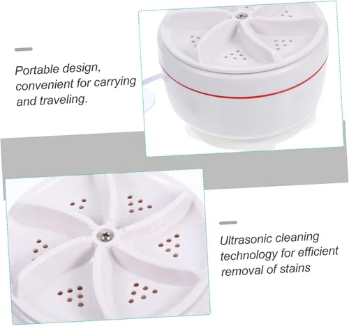 Vista 2 de POPETPOP Mini lavadora plegable portátil Lavadora ultrasónica de vibración de alta frecuencia para viajes y viajes de negocios, pequeña lavadora