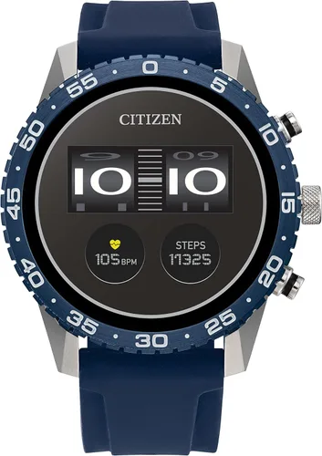 Vista 9 de Citizen CZ Smart PQ2 reloj inteligente deportivo de 44mm con aplicación YouQ con AI IBM Watson® y investigación de la NASA, Wear OS de Google