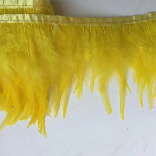 Vista 20 de Shekyeon 2 yardas de decoración para vestido con plumas de cuello de gallo