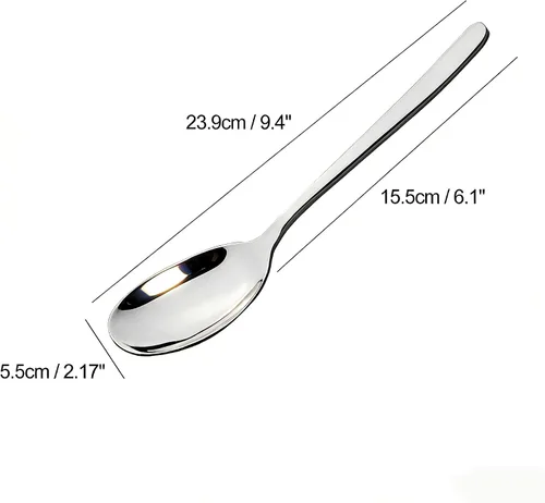 Vista 2 de 8 cucharas grandes para servir, cucharas de acero inoxidable para servir bufé