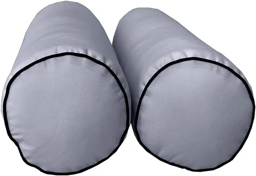 Vista 4 de *Cover ONLY* Style6 Full Size 73"x8" Contrast Piped Trim Bolster Pillow Slipcover AD001
