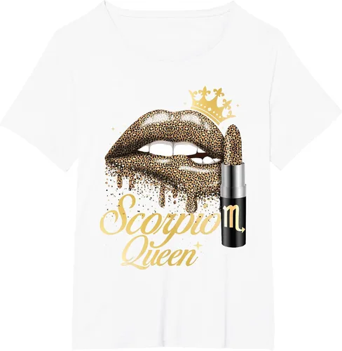 Vista 38 de Scorpio Queen - Zodiac Sign Horoscope Birthday T-Shirt Negro