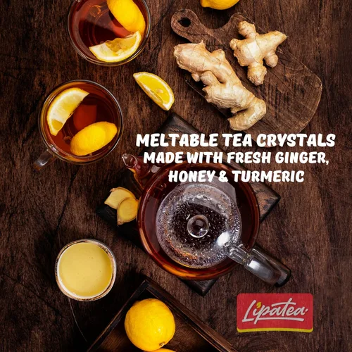 Vista 5 de Lipatea - Bebida instantánea de miel y jengibre con canela, sin cafeína, té de hierbas, té natural (paquete de 1)