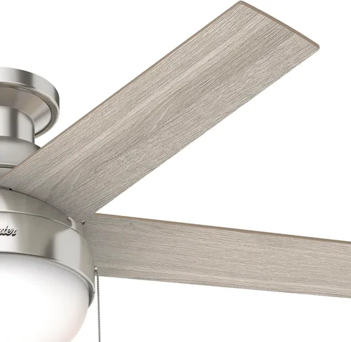 Vista 13 de Hunter Anslee, Ventilador de techo, para interiores, con luz LED, 46 Acabado cepillo níquel (Brushed Nickel Finish)