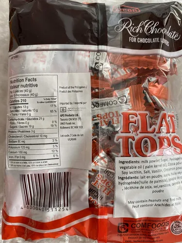 Vista 2 de Flat Tops Rich Chocolate 3 paquetes (30 piezas en un paquete)