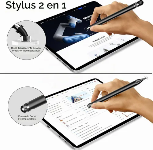 Vista 3 de Bopomofo Stylus (5 Pcs), lápiz óptico 2 en 1 para pantalla táctil, lápiz