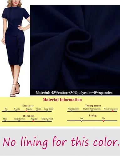 Vista 6 de VFSHOW Womens Bow Tie V Neck Cocktail Work Business Bodycon Pencil Dress