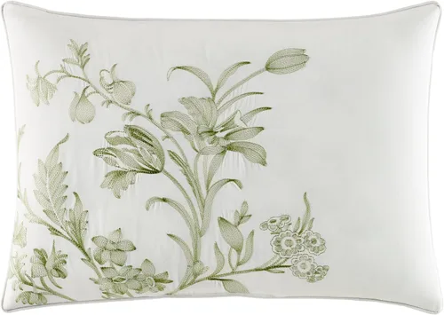 Vista 5 de Laura Ashley - Juego de edredón Queen, ropa de cama de algodón reversible, incluye fundas a juego con fundas europeas y almohadas adicionales