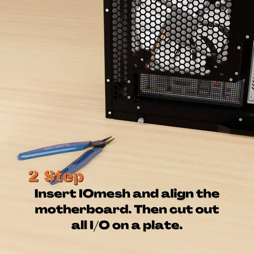 Vista 5 de Placa de protección universal IO negra - para todas las placas base de PC que se perdió la placa trasera original, crea un nuevo escudo IO