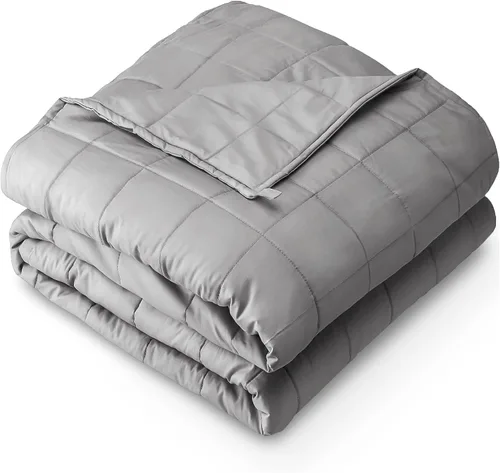 Vista 14 de Bare Home Manta con peso tamaño Twin o Full 7 libras (40" x 60") - Totalmente natural 100% algodón - Manta pesada premium con cuentas de vidrio