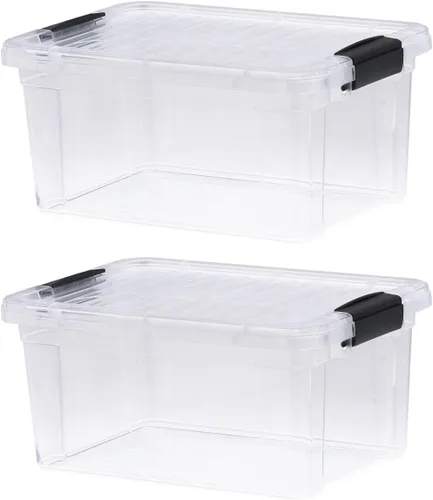 Vista 12 de Superio Mini contenedor de almacenamiento de plástico para crayón, suministros de arte y estuche de costura, organizador pequeño apilable