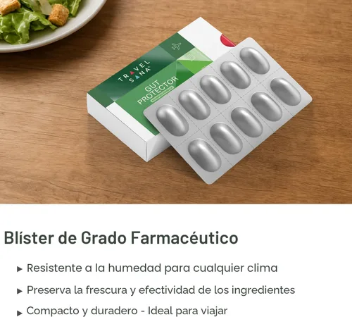 Vista 6 de Probióticos de viaje para la salud digestiva, apoyo inmunológico y diarrea ocasional del viajero Probióticos para la salud intestinal Suplemento