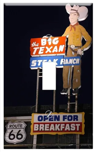 Vista 5 de Placa de conmutación doble - Big Texan Route 66 Steak Ranch Amarillo Texas