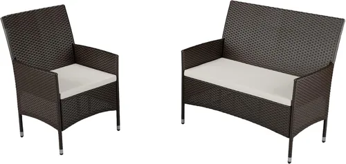Vista 7 de Edenbrook Bayview - Mueble de ratán para patio, mueble de exterior para mezclar y combinar, solo sofá en forma de L, ratán marrón/crema