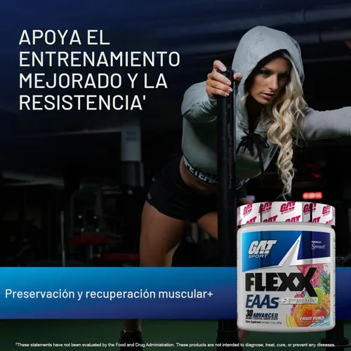 Vista 3 de GAT SPORT FLEXX EAAs, Blue Razz, 12.5 oz (30 porciones)