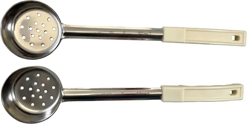 Vista 9 de Cuchara de acero inoxidable sólido de 1 onza para medir y servir; cucharas de grado comercial (paquete de 2) Commercial-Grade Spoodle for