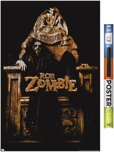 Vista 17 de Trends International Rob Zombie - Póster de pared de trono, 14.72 x 22.37 pulgadas, versión enmarcada de madera de granero Versión enmarcada Barnwood