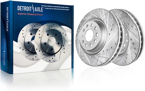 Vista 200 de Detroit Axle - Rotores de freno delantero para 04-13 Mazda 3 Rotores de frenos de disco 06-15 Mazda 5 Reemplazo: Rotor regular delantero de 11.81