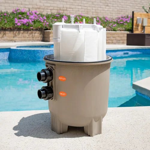 Vista 5 de XtremepowerUS Filtro de alberca de tierra infusora DE para piscina y spa enterrada, 48 pies cuadrados. 96 galones por minuto. Filtro de piscina